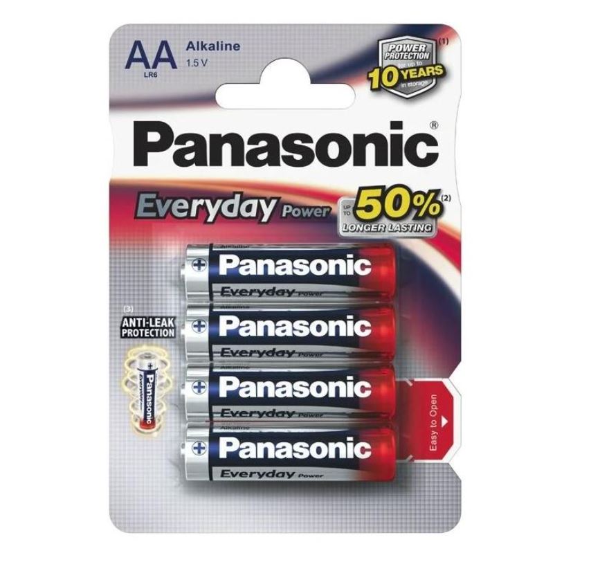 Батарейка PANASONIC Everyday Power LR06 (АА) алкалиновая (BL4)