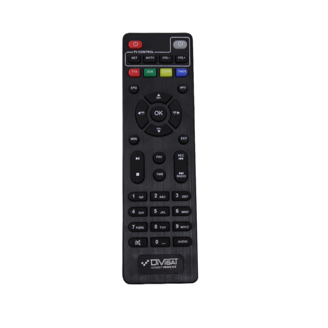 Пульт DIVISAT для DVB-T2 ресивера UNIT GX/UNIT GX+/IRON GX/2211, универсальный