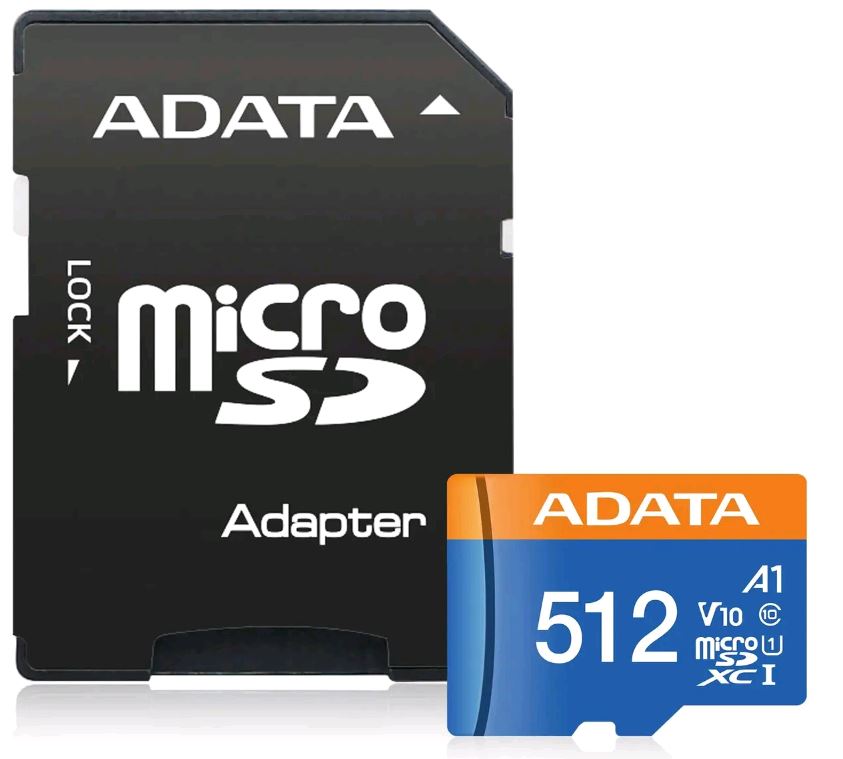 Карта памяти microSDXC 512GB A-Data AUSDX512GUICL10A1-RA1 Premier Pro + adapter
