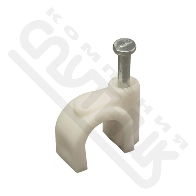 Крепеж кабеля круглый 5 мм, белый (упак. 50 шт)  REXANT