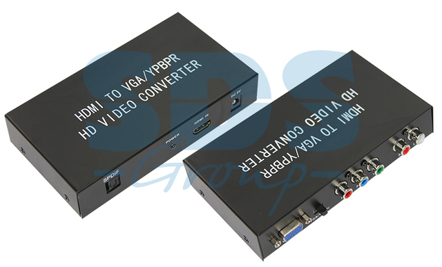 Конвертер HDMI в YPbPr + VGA + S/PDIF + Stereo. REXANT
