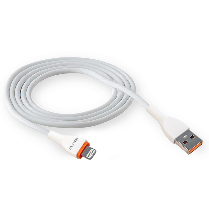 Кабель WALKER C565 Lightning - USB (3.1A), 1м, белый