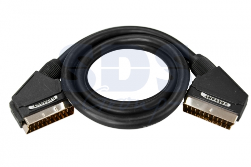 Шнур SCART - SCART (21 Pin), длина 1,5 метра (GOLD) REXANT 3484