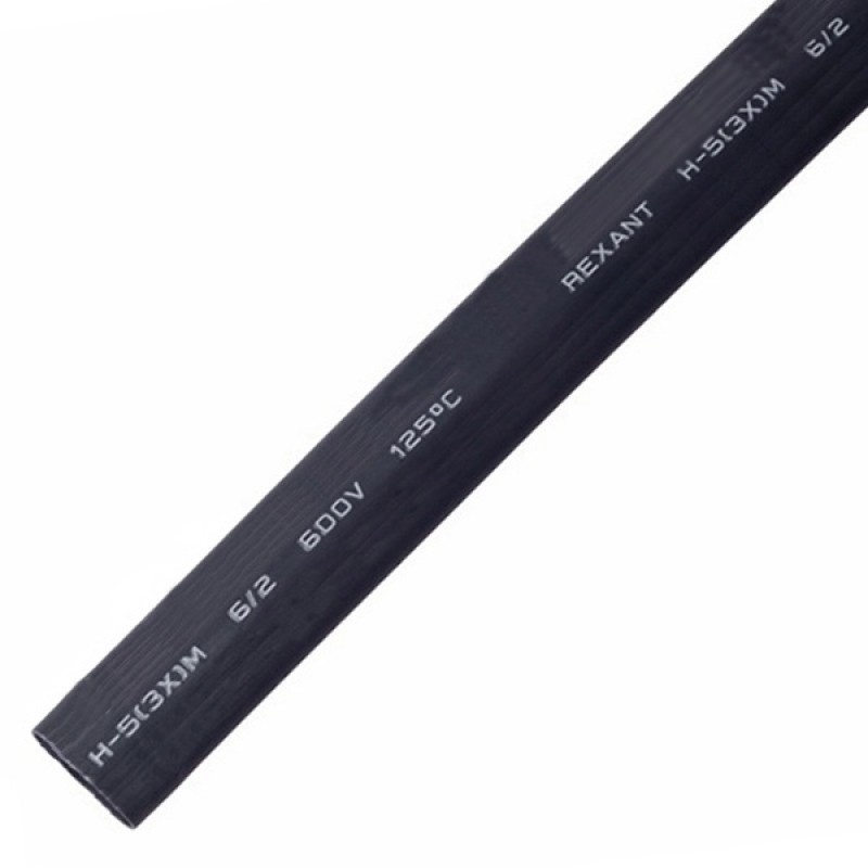 Термоусаживаемая трубка клеевая REXANT 9,0/3,0 мм, черная, упаковка 10 шт. по 1 м