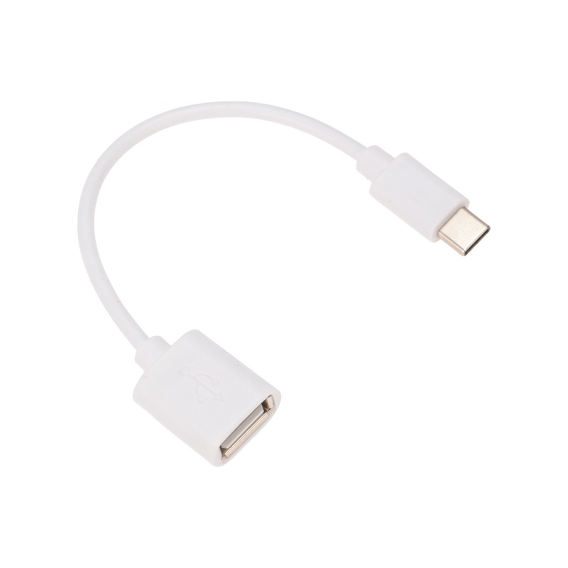 Кабель REXANT OTG Type-C - USB (2.4А), 0.15 м, белый