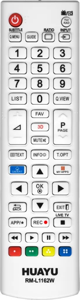 Пульт ДУ для LG RM-L1162W, корпус AKB73715603 с функцией SMART, белый