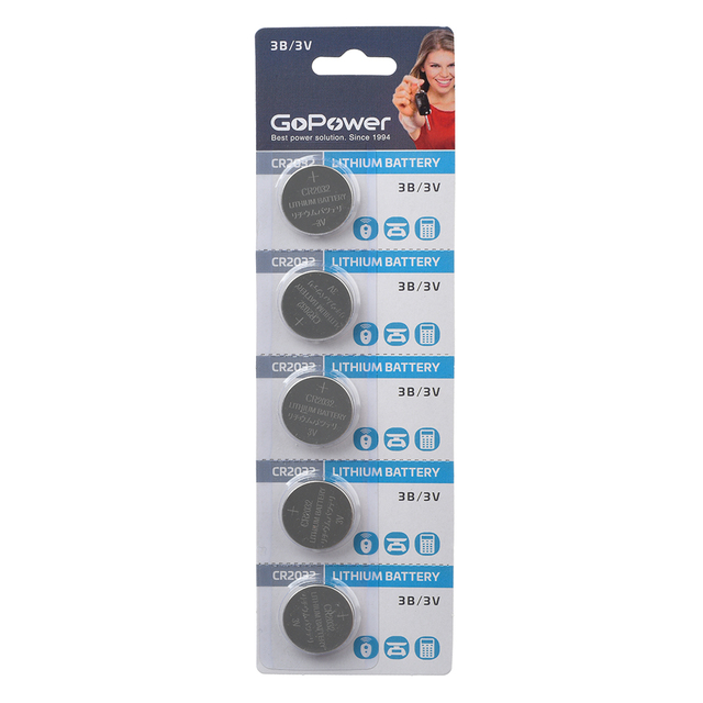 Батарейка GoPower CR2032 Lithium (BL5)