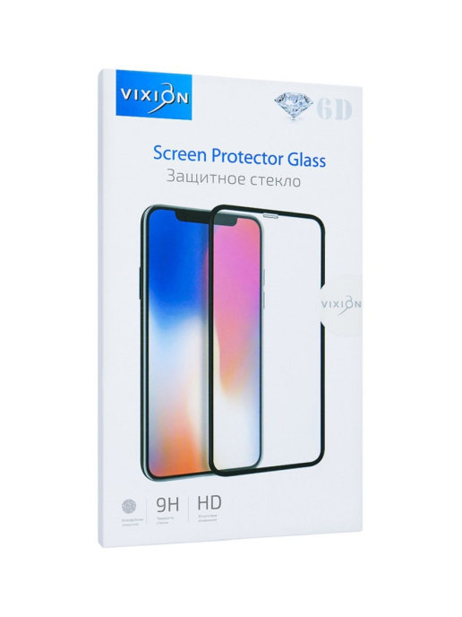 Защитное стекло 6D для iPhone 7/8/SE 2020 (белый) (VIXION)