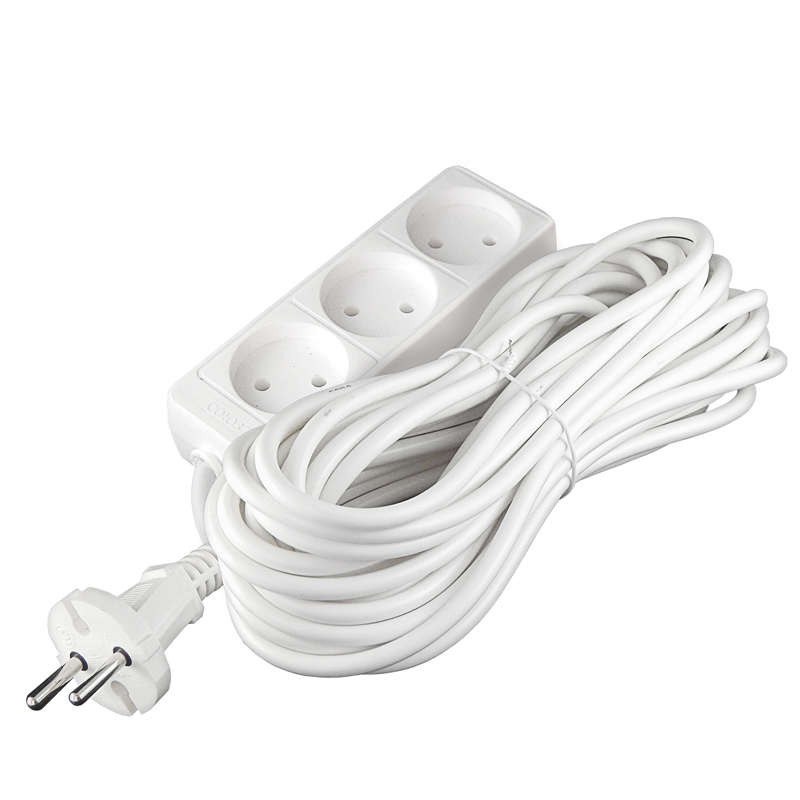 Удлинитель ТМ Союз 3 гнезда, 10 м, б/з, ПВС 2х1.0 мм2, 2200 Вт, бытовой