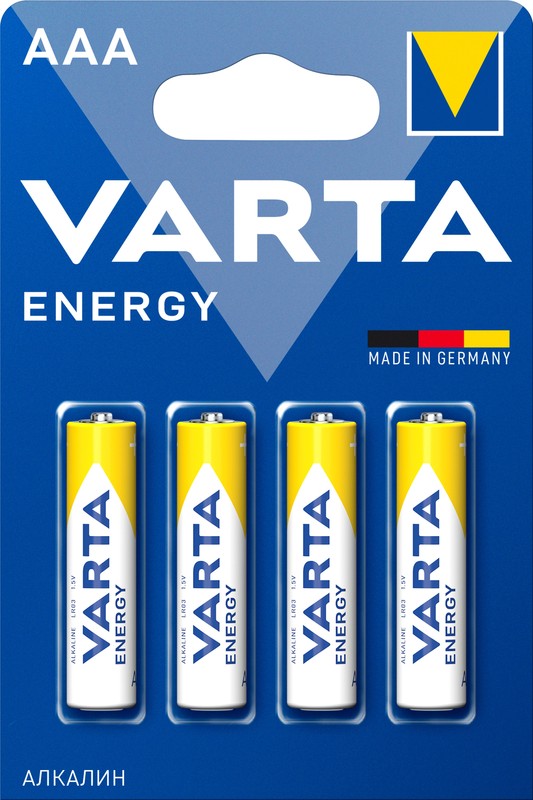 Батарейка Varta ENERGY LR03 AAA BL4 Alkaline 1.5V (4103) (4/40/200)