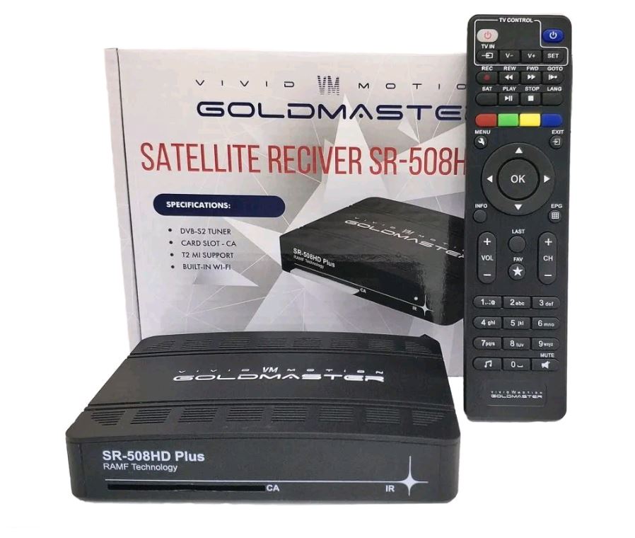 Спутниковый ресивер GoldMaster SR-508 Plus Conax/Irdeto /Wi-Fi/ Обучаемый RCU