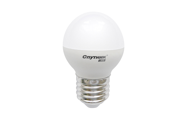 Лампа светодиодная Спутник LED G45 – 5W/220V/4000 E27 (10/50)