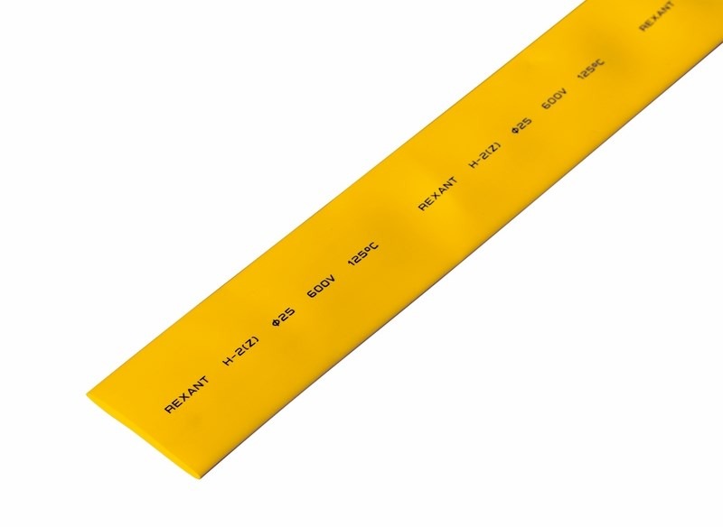 Термоусадка REXANT ТУТ нг (25,0/12,5мм) 1м, желтый