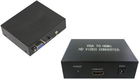 Конвертер HDMI на VGA + Стерео 3,5 мм, металл  REXANT
