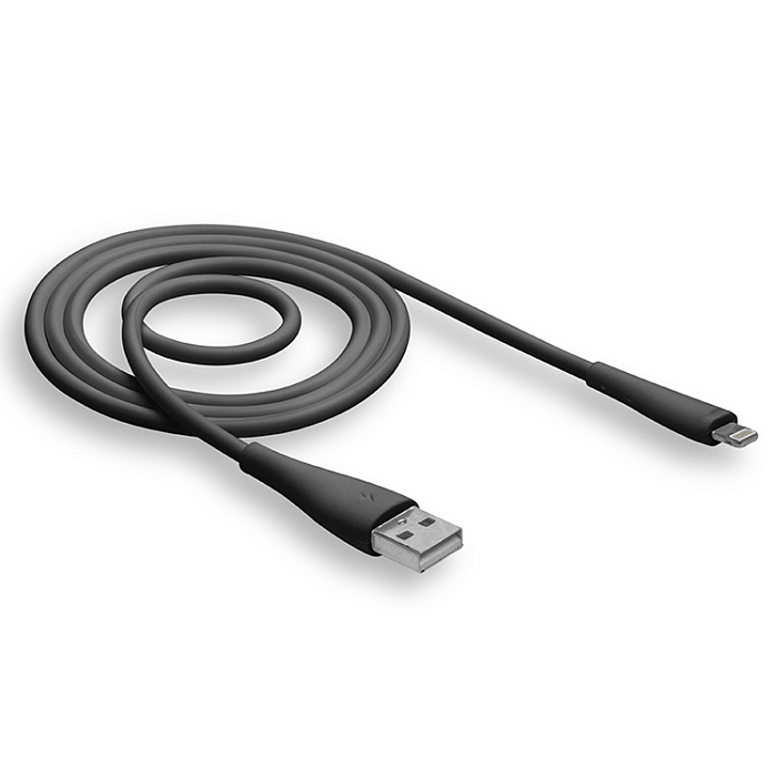 Кабель WALKER C305 Lightning - USB (2.1A), 1м, черный