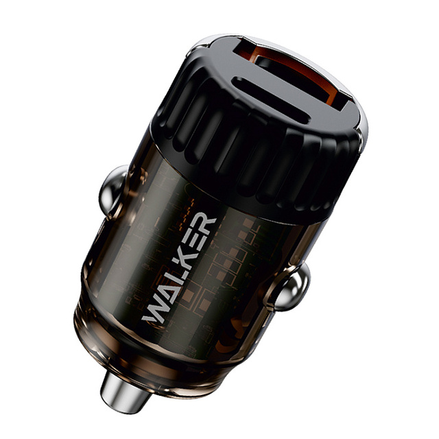 АЗУ WALKER WCR-62, 3А, 36Вт, USB/Type-C, поддержка QC+PD, черное