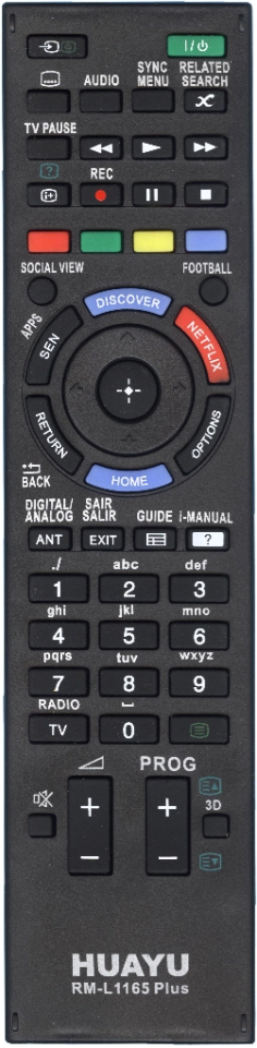 Huayu для Sony RM-L1165+ PLUS 3D корпус как RM-ED060 NETFLIX