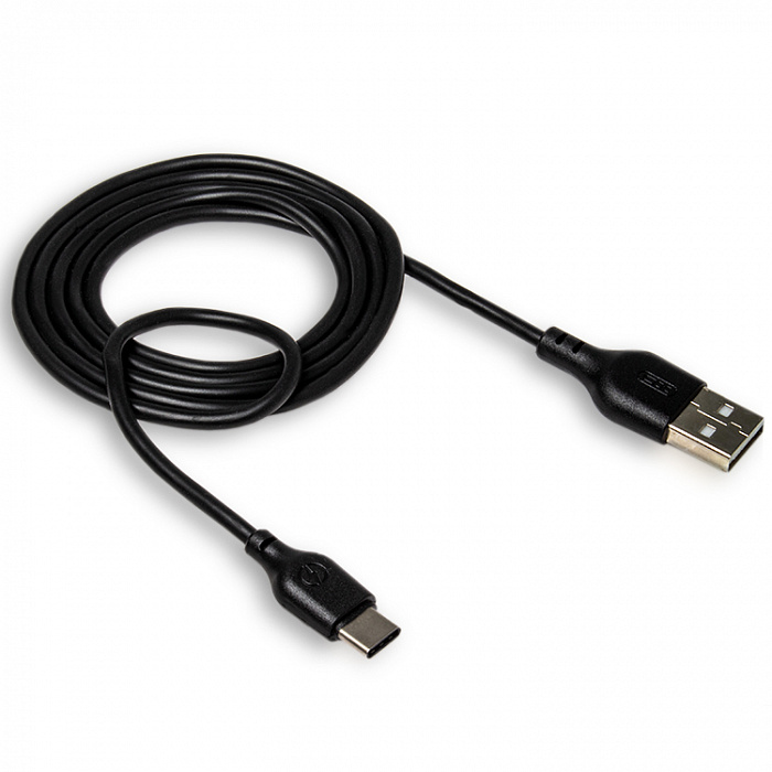 Кабель XO NB103 Type-C - USB (2.1A), 1м, черный, прорезиненная оплетка