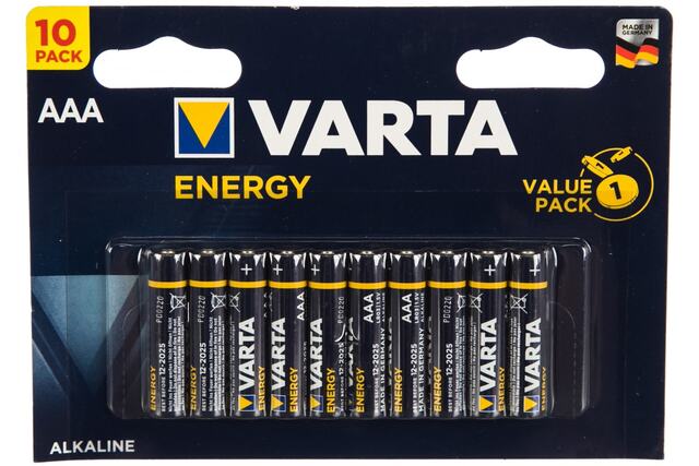 Батарейка Varta ENERGY LR03 AAA BL10 Alkaline 1.5V (4103) (10/200)