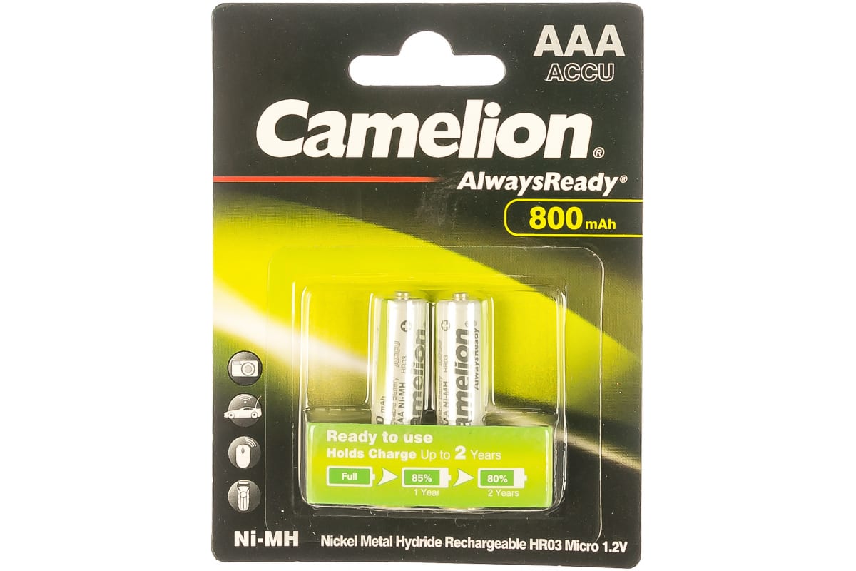 Аккумулятор Camelion R3 (AAA) - 800mAh Ni-Mh Always Ready
