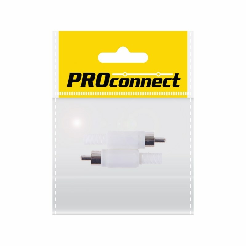 Штекер RCA "Белый" PROCONNECT (ПАКЕТ БОБ) (2 шт/упак)