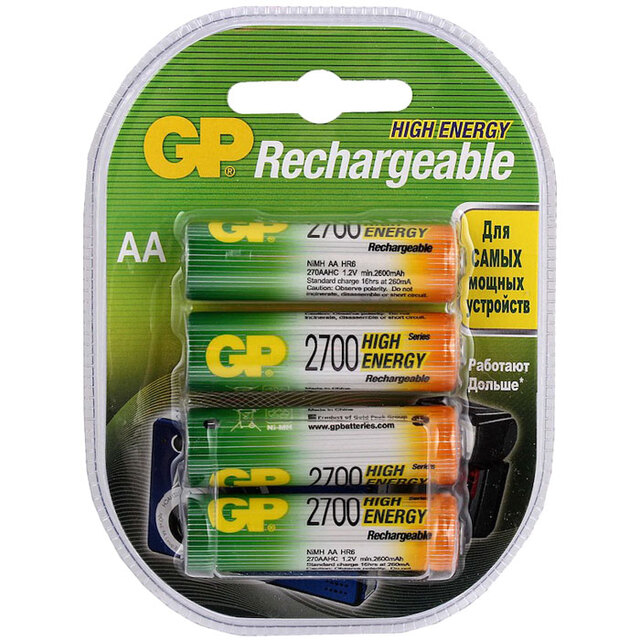 Аккумулятор GP 270AAHC3/1-2CR4 R6 (AA) - 2700mAh