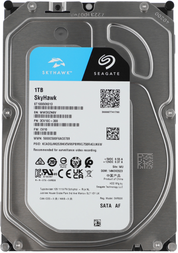 Жесткий диск Seagate SATA-III 1TB ST1000VX013 Video Skyhawk 4KN (5400rpm) 256Mb 3.5"