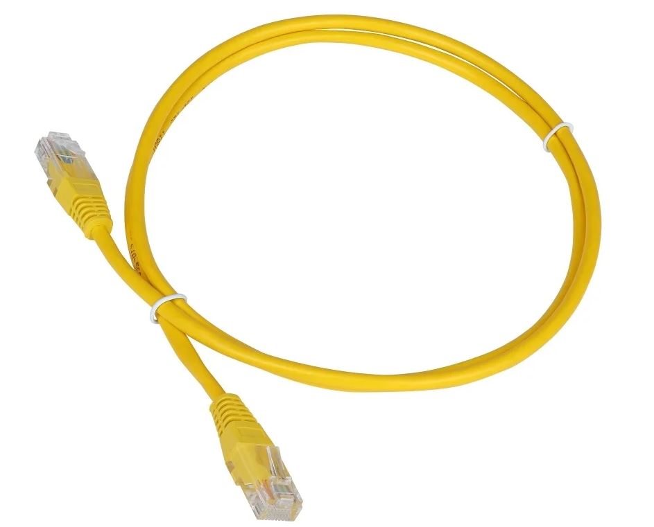 Пaтч-корд 4PR, категория 5e, RJ45-RJ45, желтый, 1,м Divisat