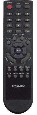 Пульт HUAYU TVD34-M1-1 (CT-21VUAS-G) для DVD плеера VR