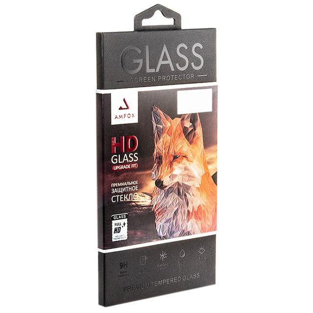 Стекло AMFOX для Samsung A51/A52/M31s, "Full glue", с рамкой, черное