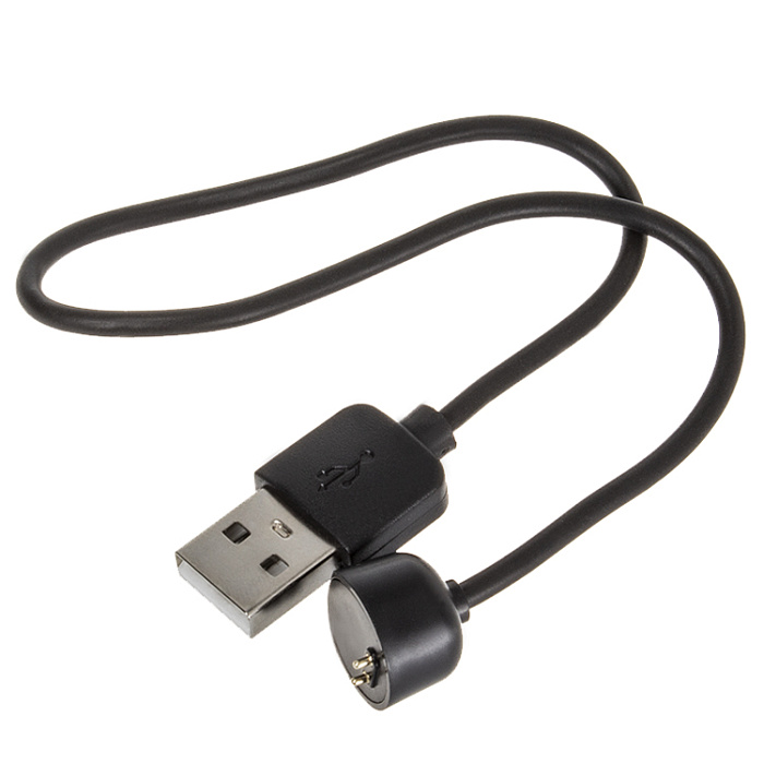 Кабель WALKER C155 USB для Xiaomi MiBand 5/6/7, черный