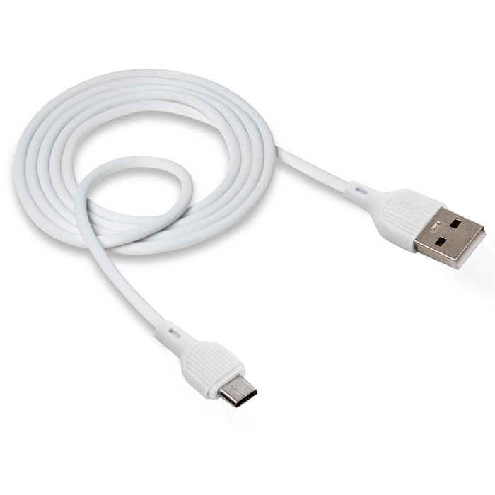 Кабель XO NB200 Micro USB - USB (2.1A), 1м, белый