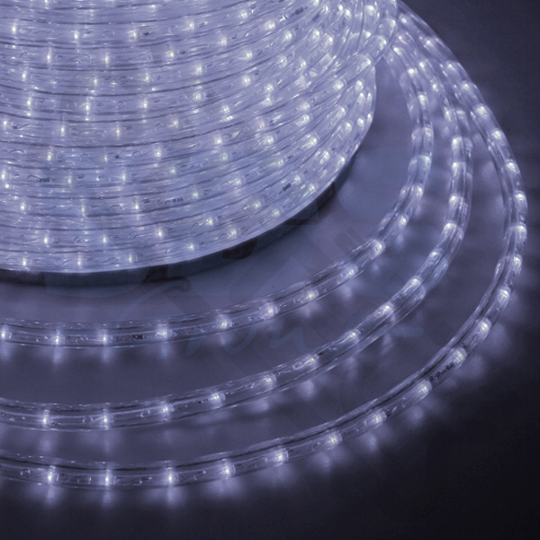 Дюралайт светодиодный, эффект мерцания(2W), белый, 220В, диаметр 13 мм, бухта 100м, NEON-NIGHT