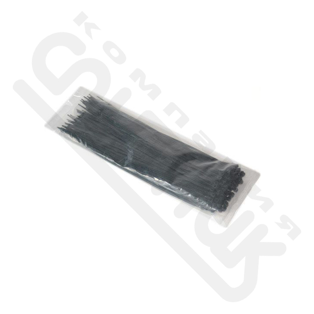 Хомут-стяжка кабельная нейлоновая REXANT 200 x3,6 мм, черная, упаковка 100 шт.