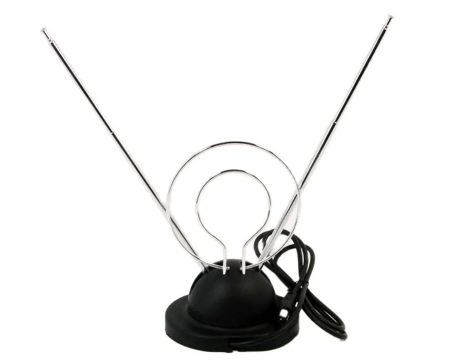 Антенна комнатная телескопическая на подставке DB-618 / ANT08 / ZY898 (кольцо с усами)