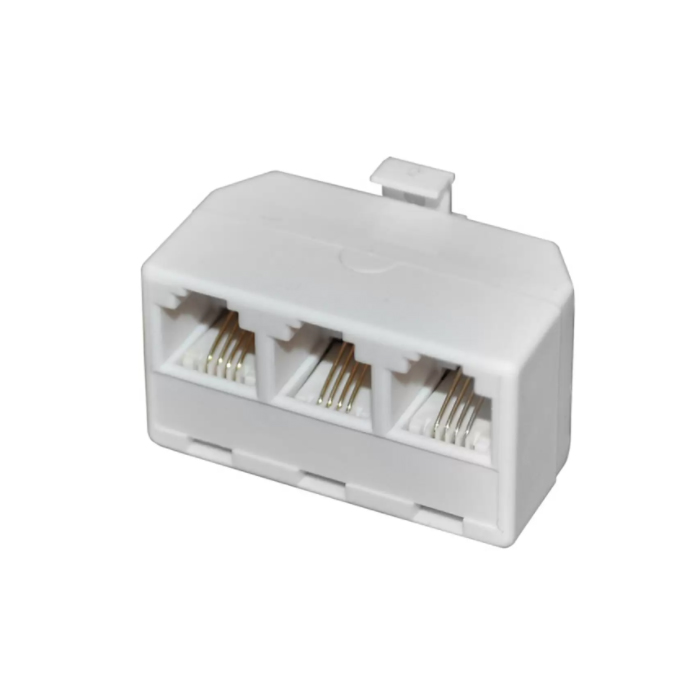 Телефонный тройник RJ-11(6P-4C) (штекер - 3 гнезда)  REXANT
