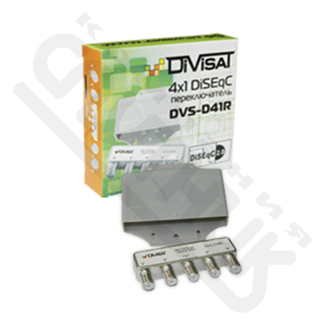 DVS-D41R/W: DiSEqC переключатель 4х1 в корпусе (в коробке 200шт)