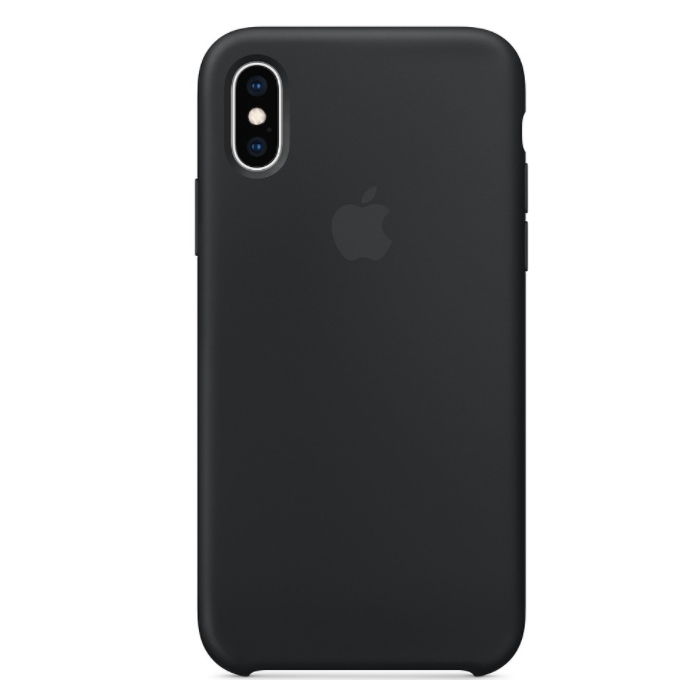 Накладка SILICONE COVER Soft-touch для Apple iPhone XS/X, чёрная