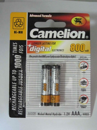 Аккумулятор Camelion R3 (AAA) - 800mAh Ni-Mh