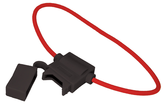 Держатель предохранителя типа стандарт прямоугольный черный REXANT