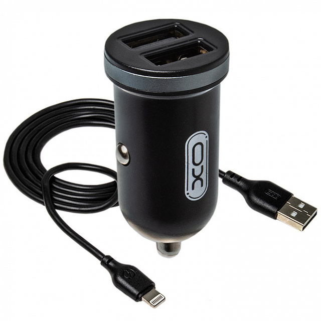 АЗУ XO-TZ08, 2.1А, 10,5Вт, USBx2, блочок + кабель Micro, черное