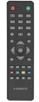 Пульт HUAYU H-DVB03T2 (Supra SDT-96) для DVB-T2 ресивера Hyundai SUPRA, TELEFUNKEN, World Vision