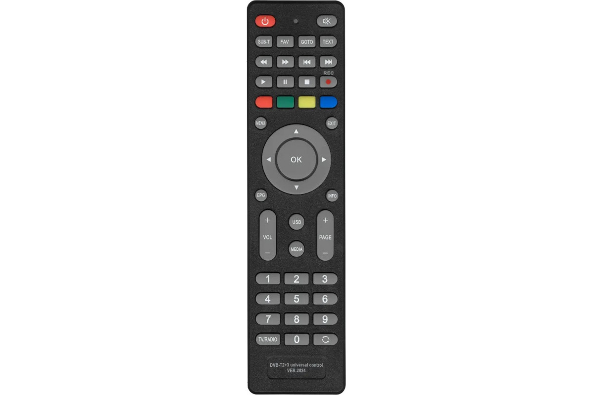 Пульт ДУ для приставок DVB-T2+3 Ver.2024 универсальный пульт для dvb-t2+ IP TV 