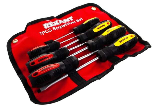 Набор отверток 7 предметов (крестовые и шлицевые) REXANT