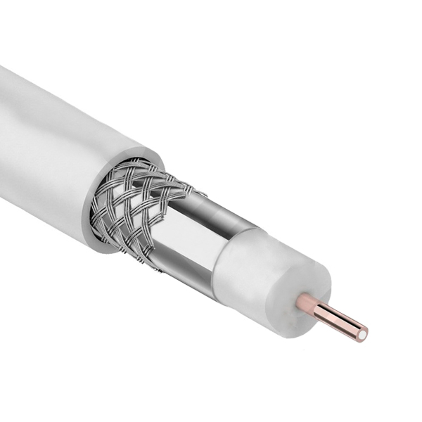 Кабель NETCO 3С-2V CCS (32%) 75 Oм, коаксиальный, белый, (100м.)