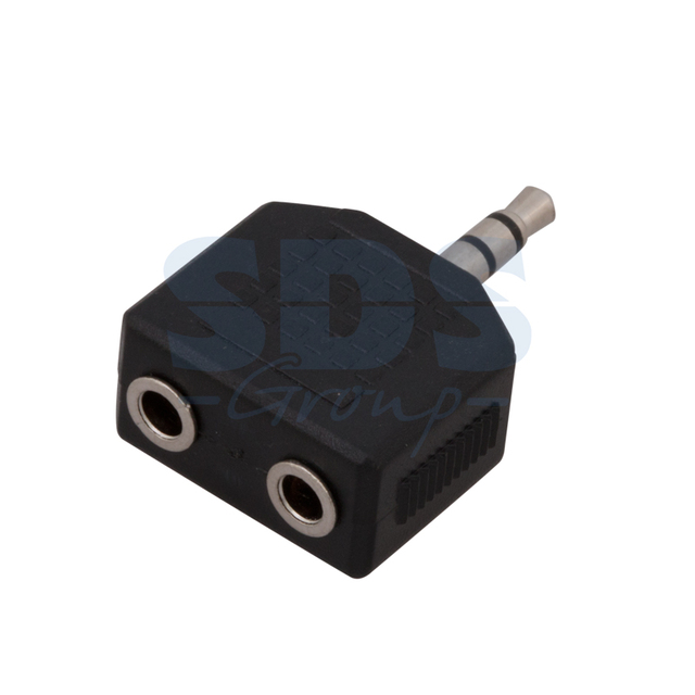 Переходник штекер стерео 3,5 мм - 2 гнезда стерео 3,5 мм  REXANT