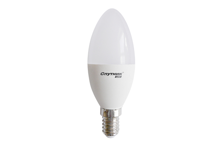 Лампа светодиодная Спутник LED С37  – 5W/220V/4000K/Е14 (10/50):