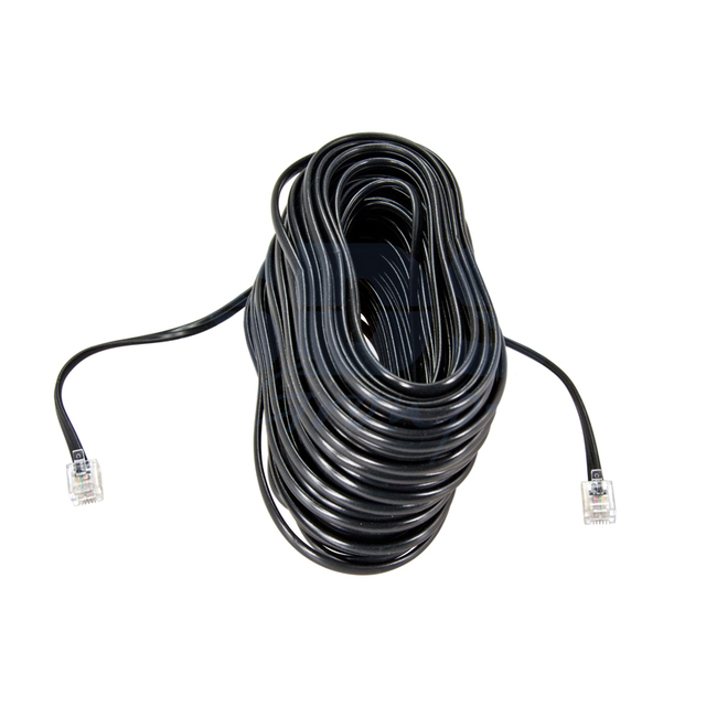 Удлинитель телефонный 6р-4с 25м черный REXANT