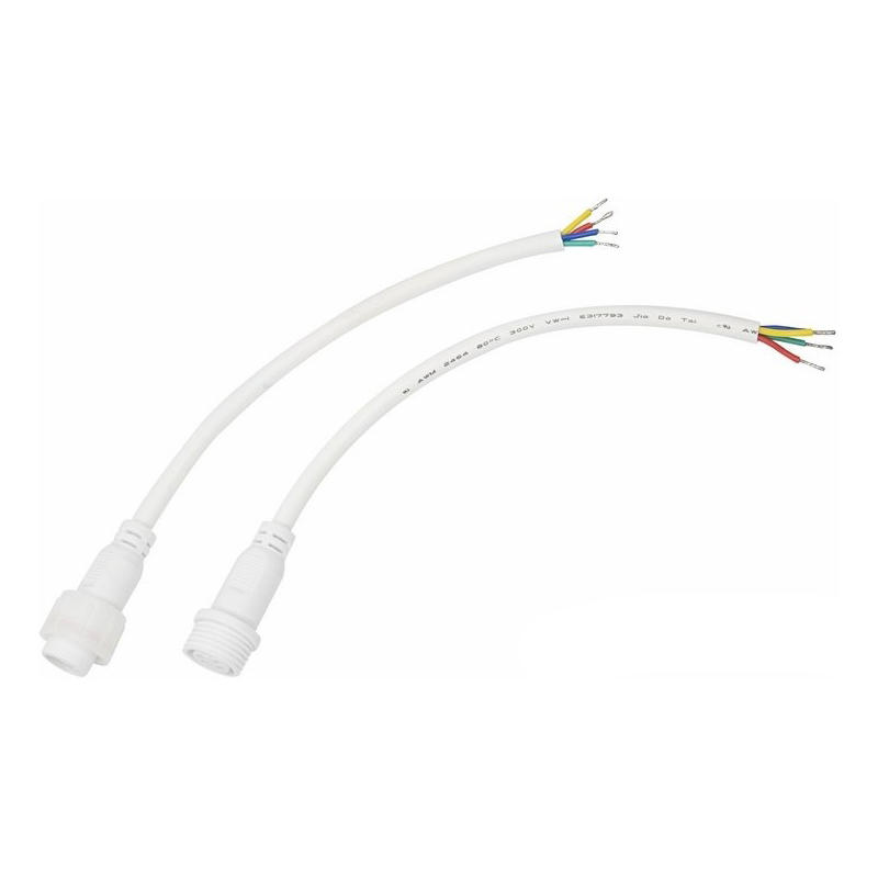 Соединительный кабель (4pin) герметичный (IP67) 4х0.75мм² 300V белый REXANT
