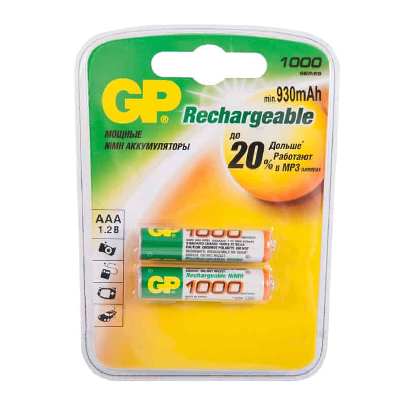 Аккумулятор GP R3 (ААА) - 1000mAh